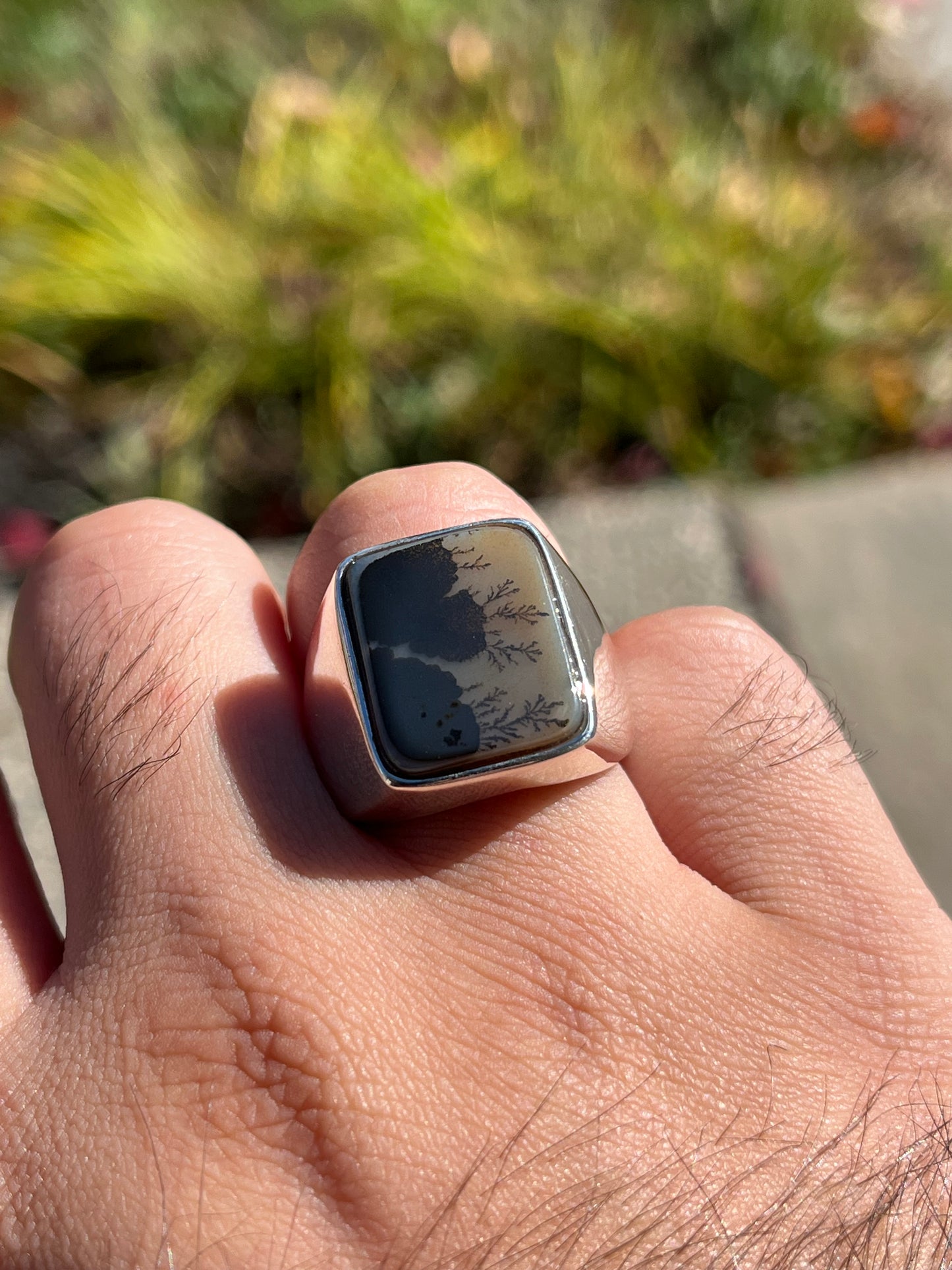 Natural shijri men’s Aqeeq ring