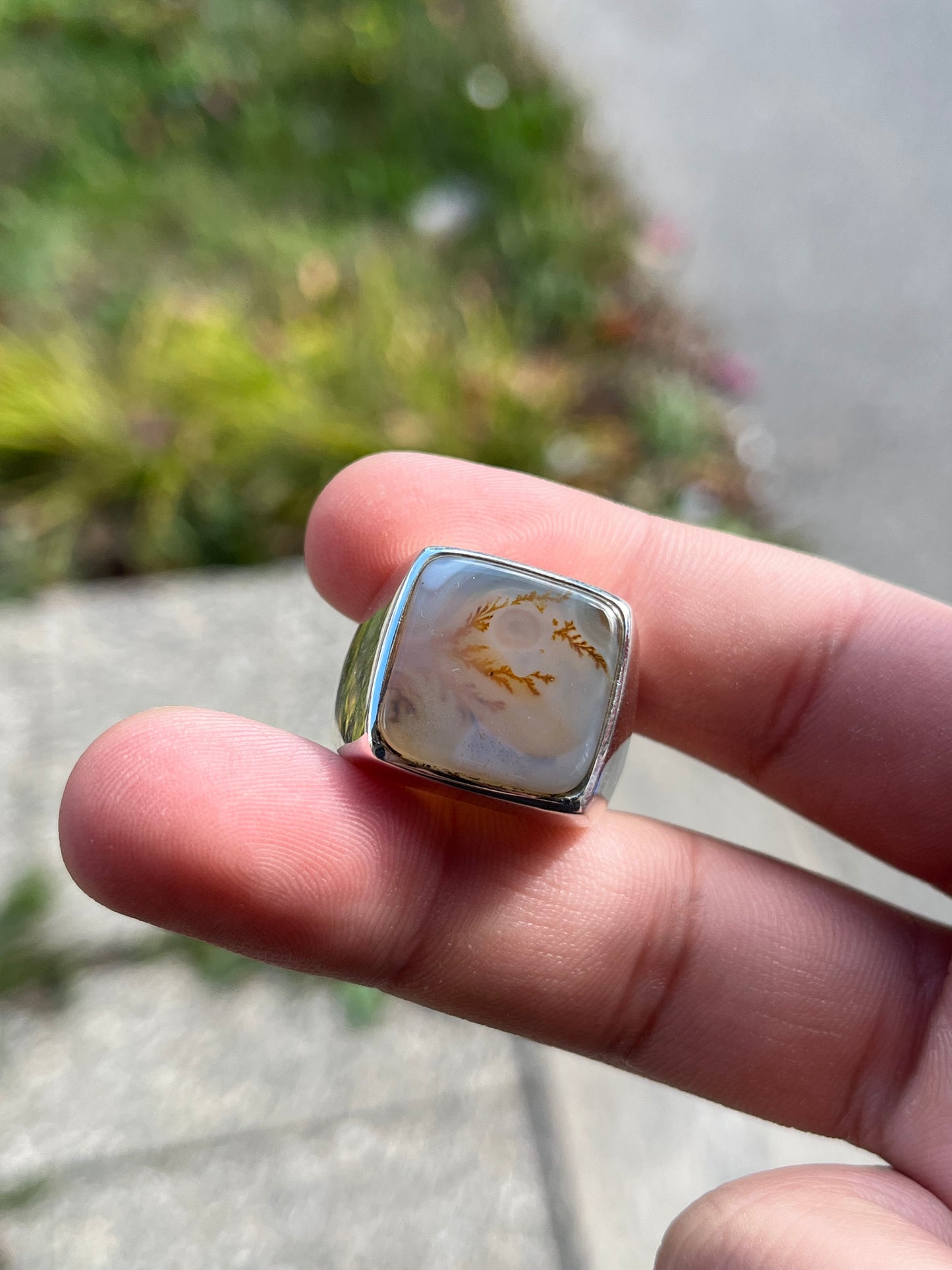 Natural shijri Aqeeq ring