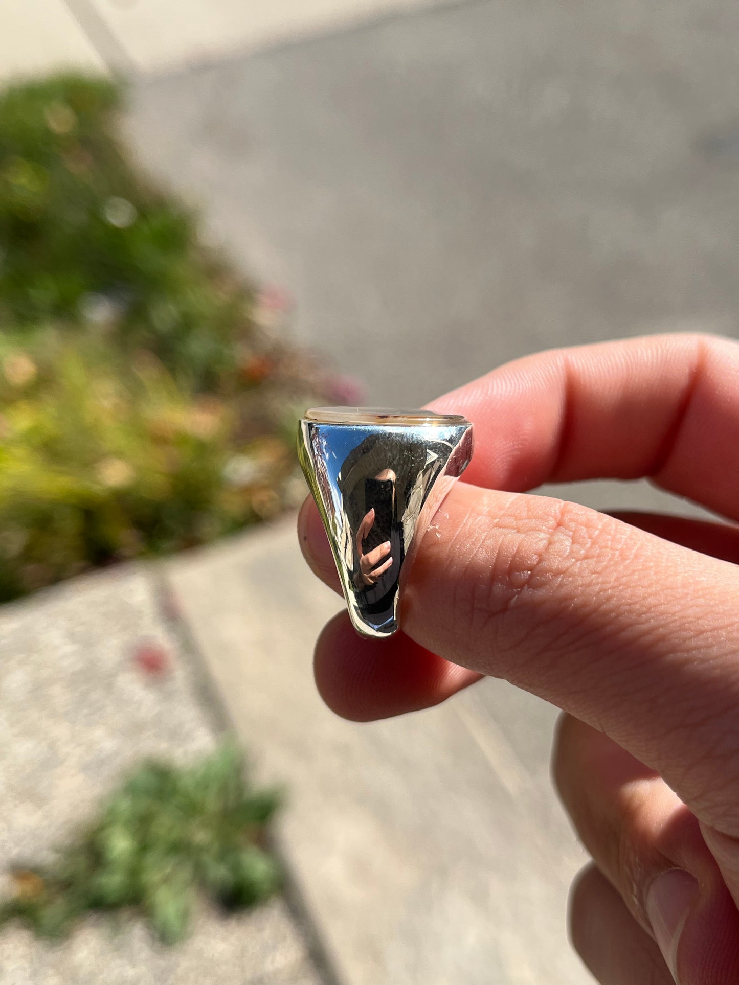 Natural Shijri Aqeeq ring