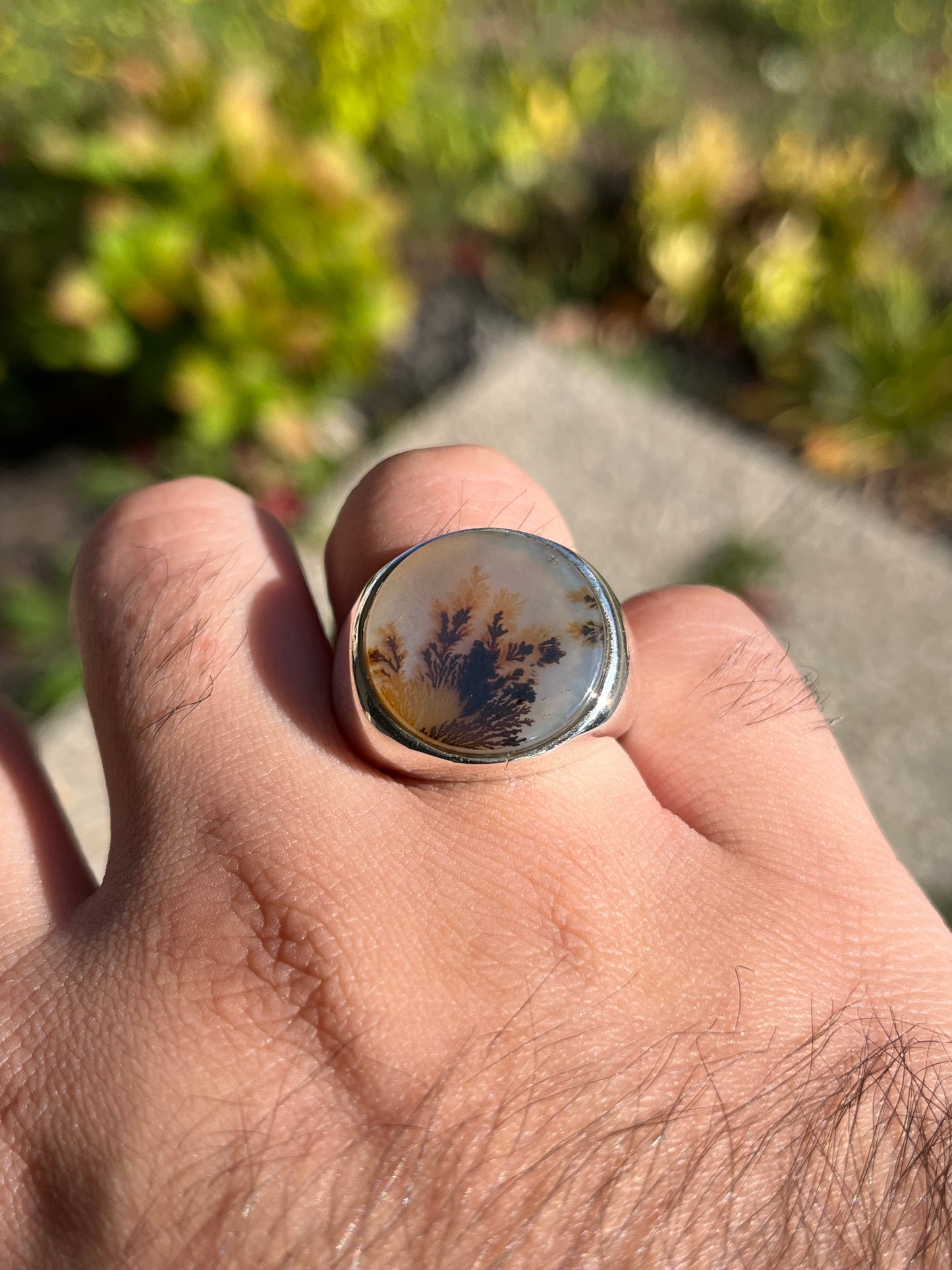 Natural Shijri Aqeeq ring