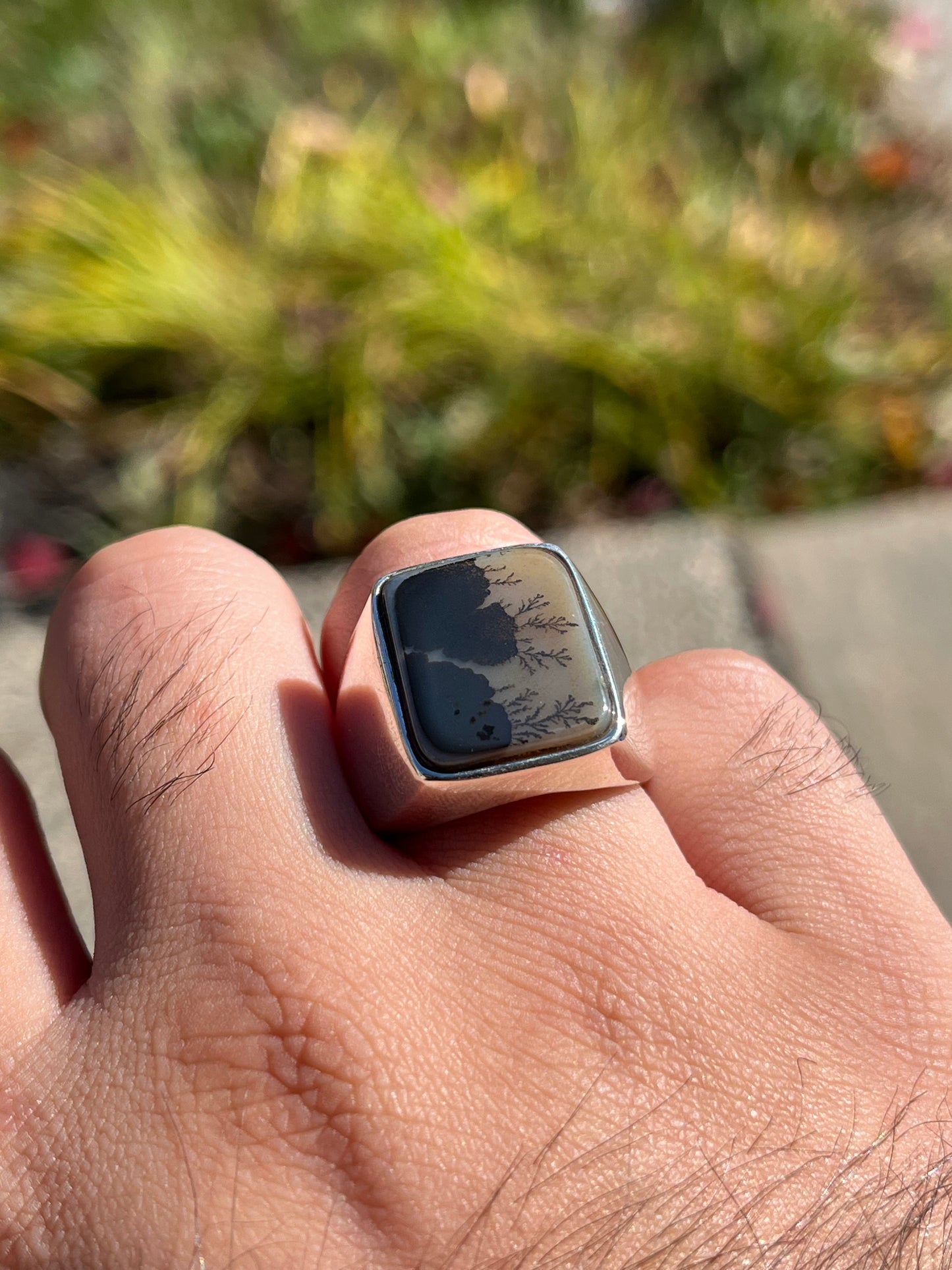 Natural shijri men’s Aqeeq ring