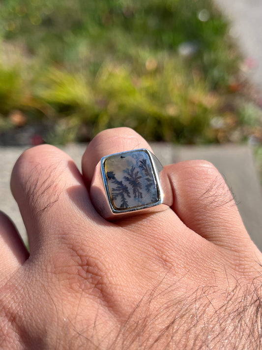 Natural shijri Aqeeq ring